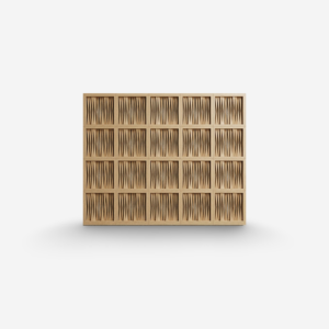 Vertical open weaving synthetic rattan wall panel with HDPE woven texture for luxury interior wall cladding and architectural feature walls.