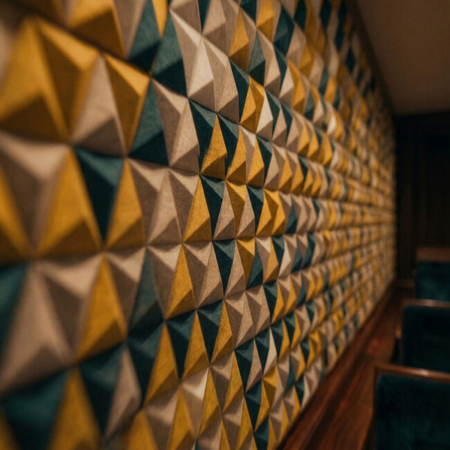 Triangle Panel Screen 3D Triangle Screen Acoustic Panel ACUFORMS - CFMH3DT6 - Crafta Forms