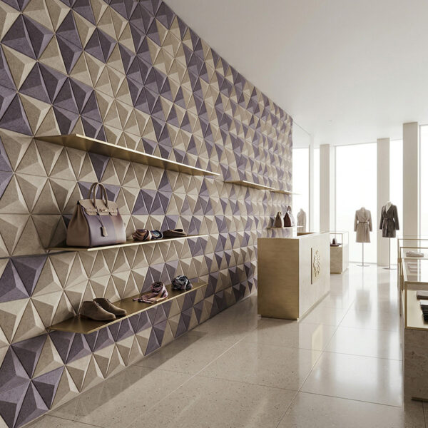 Triangle Panel Screen 3D Triangle Screen Acoustic Panel ACUFORMS - CFMH3DT6 - Crafta Forms