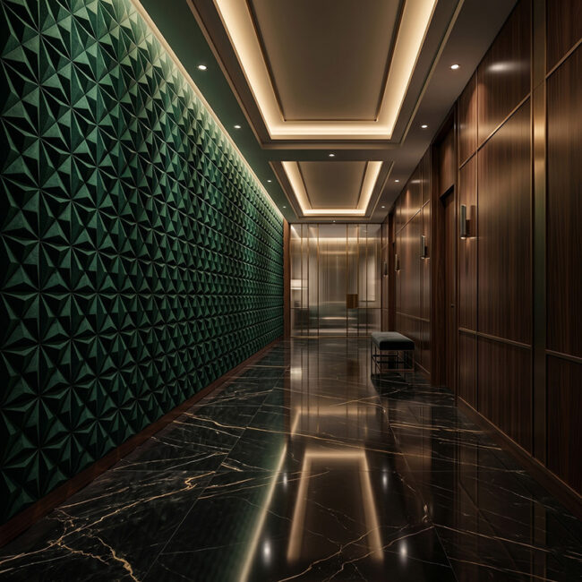 3D Triangular Space Acoustic Panels ACUFORMS - CFMH3DT8 - Crafta Forms
