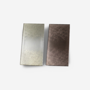 GLASMETRA CFTDLGP tarnished decorative laminated glass panel with antique mirror finish for luxury wall and partition applications.