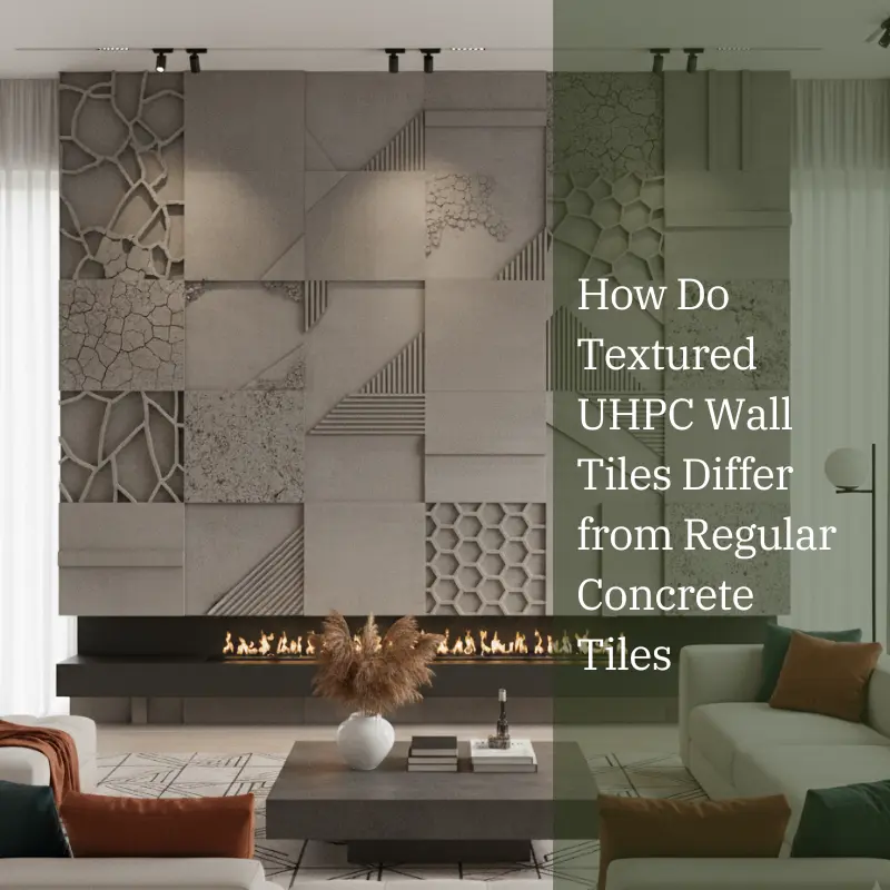 Textured UHPC Wall Tile,Textured Dimple Tile,3D Carved UHPC Wall Tile,Futuristic Carved Wall Tile