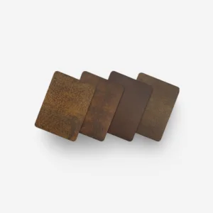 Hammered Decorative Metal Panel STEELONIX CW2HDM with textured stainless steel pebble finish for luxury interiors.