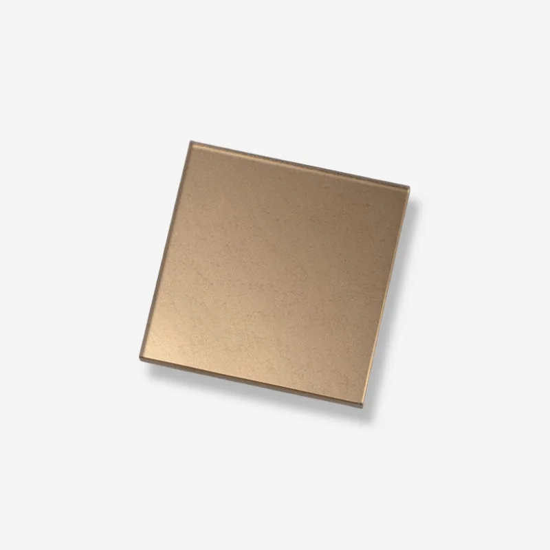 Metallix Decorative Laminated Glass Panel GLASMETRA CFMDLGP with champagne-gold shimmer metallic finish for luxury interior walls and partitions.